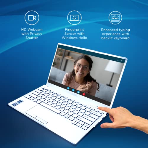 Image of Fujitsu UH-X 12th Gen Intel Evo Core i7 13.3 inch(33cm) FHD IPS 400Nits Thin & Light Laptop(16GB /512GB SSD /Windows11 /Office /Iris Xe Graphics /Backlit /Fingerprint Reader /White /878gm)4ZR1K06212 w / Sleeve