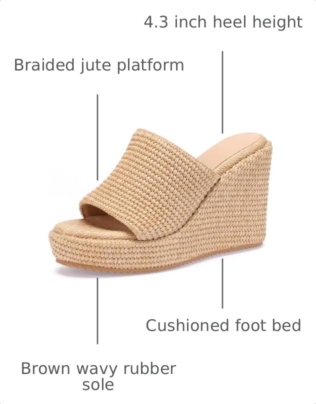 Image of VICKI.VICKI Women's Platform Sandals Wedge Ankle Strap Open Toe Sandals