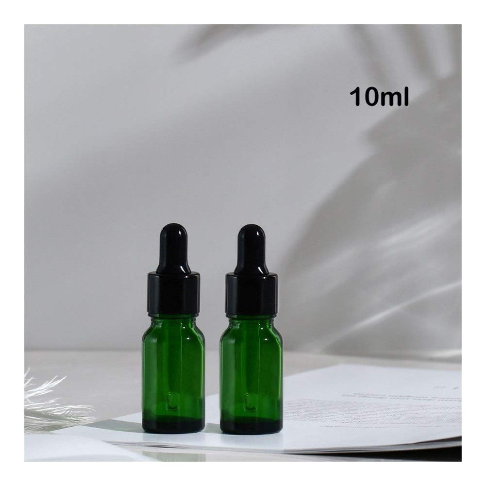 Home Ricambio vuoto ANIMALE DOMESTICO Bottiglie 30pcs 5ml-100ml bottiglie vuote vetro ambrato con contagocce verde goccia olio essenziale aromaterapia liquido reagente Pipetta bottiglia riutilizzabile