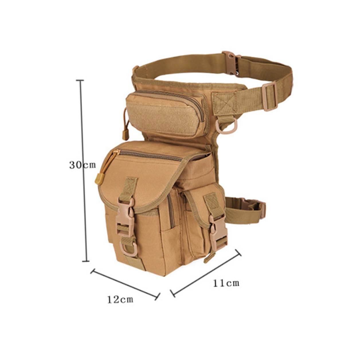 Zerodeko Outdoor Beintasche aus Oxford Gewebe mit Verstellbarem Hüftgurt Multifunktionale Oberschenkel und Hüfttasche für Motorrad Angeln und Outdoor Sport
