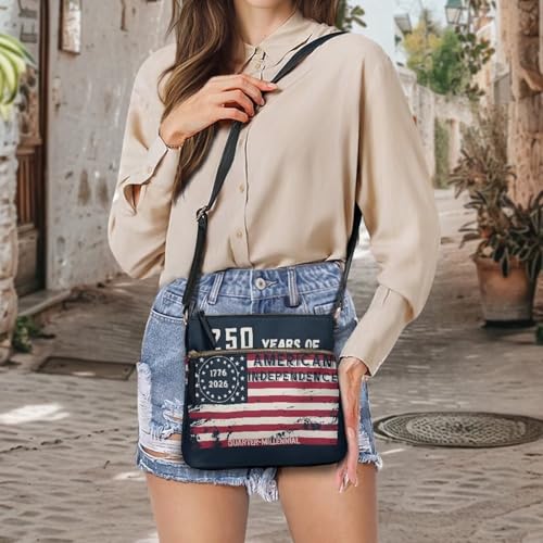 Image of Leather Purses for Women, Leather Hobo Bags for Women Travel Sling Purse Triple Zippered Pockets Shoulder Bag