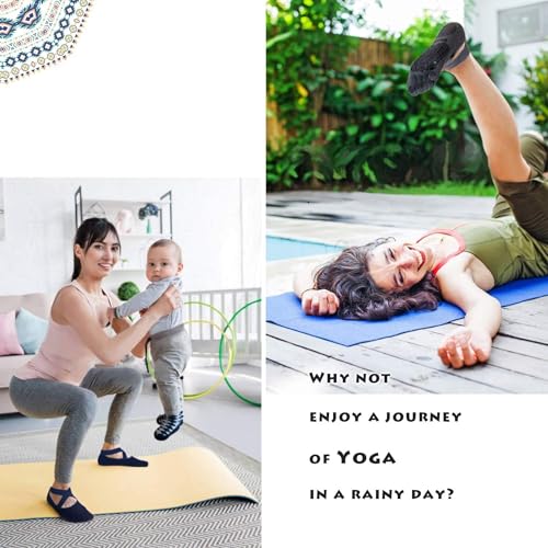 Image of Anti-Skid Socks With Grips Non Slip Socks Ideal For Pilates, Yoga Exercise