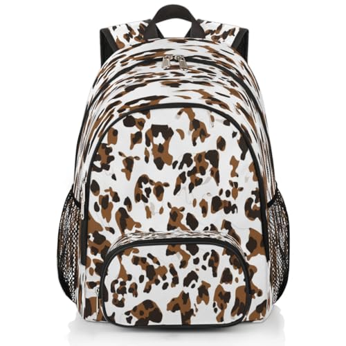 Sac à dos imprimé vache grande capacité XXL pour l'école et les loisirs