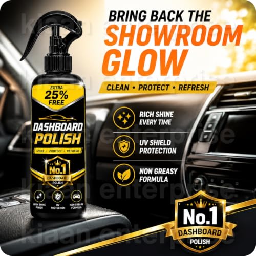 Image of Dashboard Polish for Car Interior Cleaner, Dash Board Spray for Cleaning, Shining & Protecting Car Dashboard, Long Lasting Finish, 1