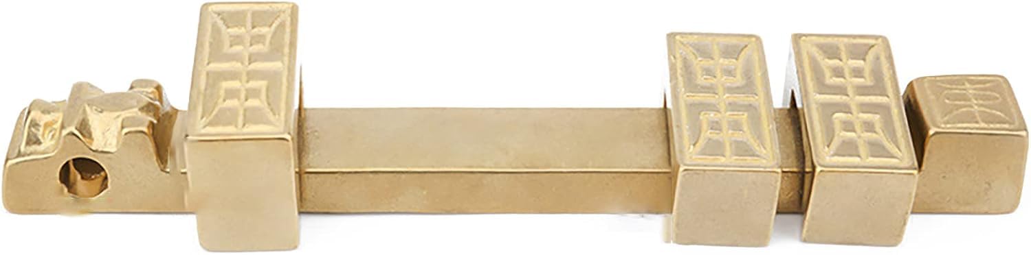 Door Latch， Slide Latch Lock Barrel Bolt for Door Security, Antique Bronze/Gold, 21.3cm, 46cm, Brass(Gold,21.3cm)