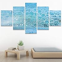 SIGNWIN 5 Panel Canvas Wall Art Modern Art Abstract Brushstroke Contemporary Edgy Mixed Media Multicolor for Home Decorations Ready to Hang - 60