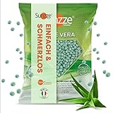 Sunzze Wachsperlen Aloe Vera HYPOALLERGEN KOLOPHONIUMFREI zur Haarentfernung, Brazilian Waxing, Wachsbohnen, Heisswachs, wax beans/beads, 1kg