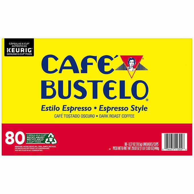 Café bustelo Espresso Estilo 80K-Cups Pack de 2