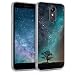 Produktbild kwmobile Hülle kompatibel mit LG K8 (2018) / K9 - Handyhülle Silikon Case - Galaxie Baum Wiese Blau Grau Schwarz
