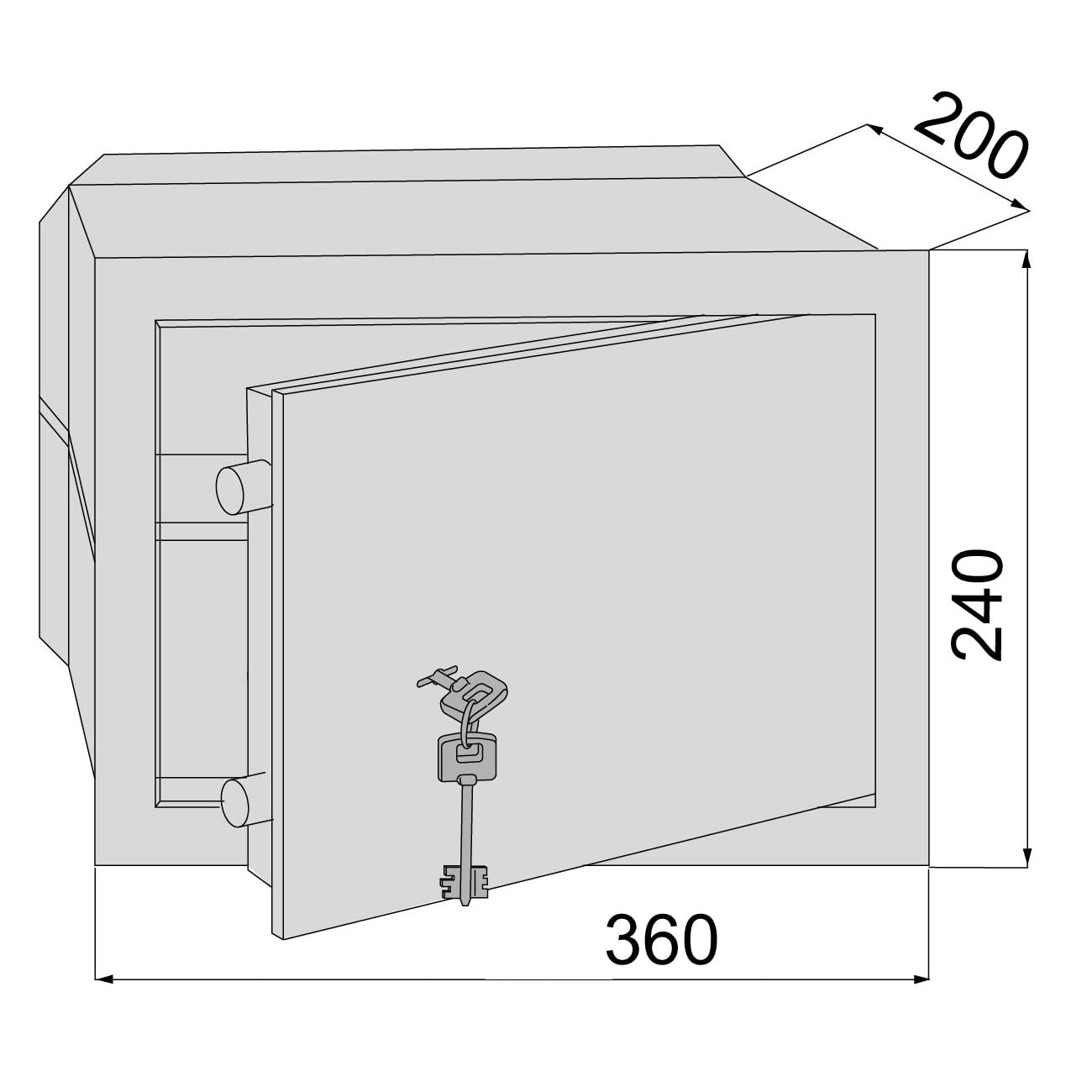 Cassaforte A Muro CISA Con Chiave - Dimensioni 36x24x14,5 Cm - Doppia Mappa, 6 Leve - Foto 9