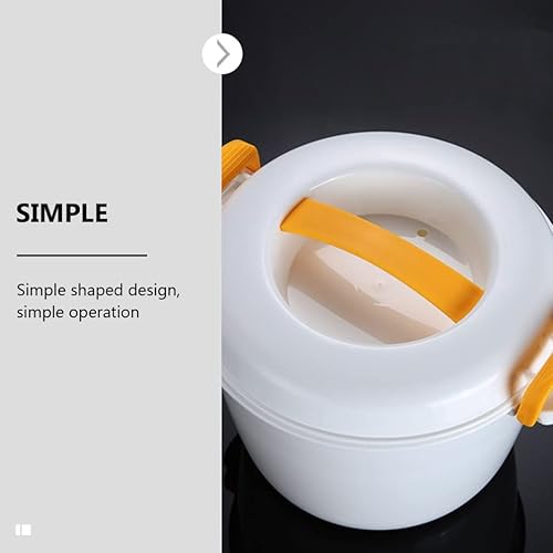 Miniatura 2 de Microondas Pasta Cooker Round Microondas Recipiente de Alimentos Cocina Microondas Arroz Cocina de Alimentos Amarillo 1L Cestas de microondas