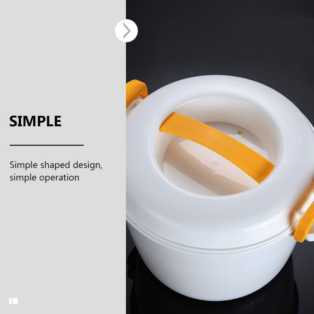 Microwave Pasta Cooker Round Microwave Food Container Cooker: Microwave Rice Food Cooker Yellow 1L Microwave Baskets