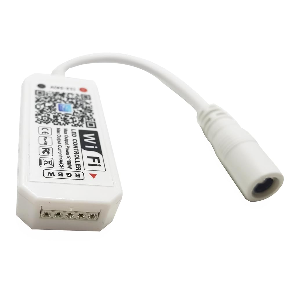 Vrabocry Smart Mini RGBW WiFi Controller DC12-24V for 5pin Led Strip Panel Light Timing Function 16million Colors Smartphone Controller - Image 2