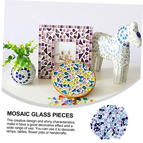 Exceart 2Pcs Ceramic Mosaic White Tile Round Vases For Centerpieces White Petals Glazed Mosaic Assortment Crystal Mosaic China Tiles Ceramic Mosaic Tile Diy Glazed Mosaic Blue Diamond #TOP4