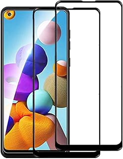 VIESUP for Samsung Galaxy A21 Full Coverage Screen Protector,[2pack] High Clear Black Silk Scratch Resistance Screen Tempered Glass for Samsung Galaxy A21 / Samsung Galaxy A21S