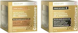 Kit Cicatri Cure Creme Anti-rugas Diurno FPS30 + Noturno Gold Lift 50g - 2 Itens