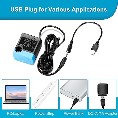 Bomba Fuente de Agua para Gatos VinDox USB Compatible miniatura 3