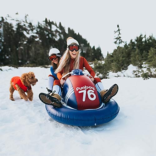 FUNBOY Giant Inflatable Snowmobile Snow Sled, Winter Snow Sled, Perfect for Holiday Adventures