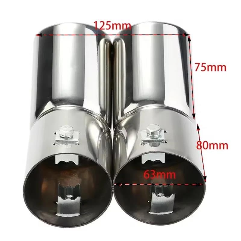 Embouts d'échappement pour VW Golf 4 Bora et Jetta en acier inoxydable double