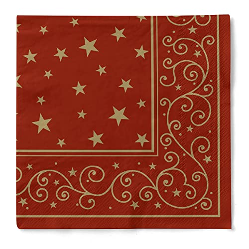 Sovie HORECA Weihnachtsserviette LIAM (Bordeaux) aus 3-lagigem Tissue...