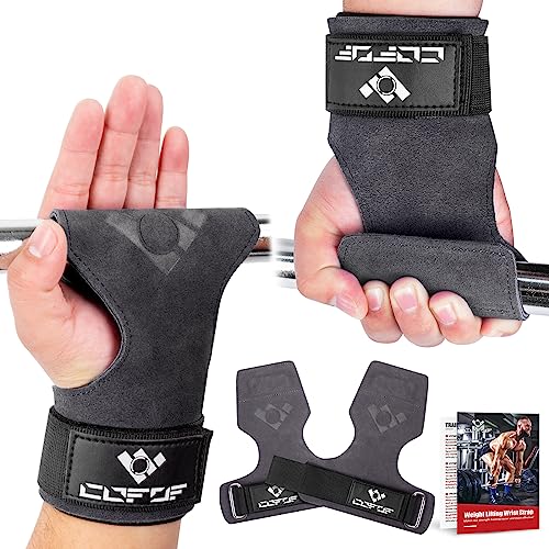 Image of Weight Lifting Wrist Strap, Double-Layer Leather for Deadlift Powerlifting