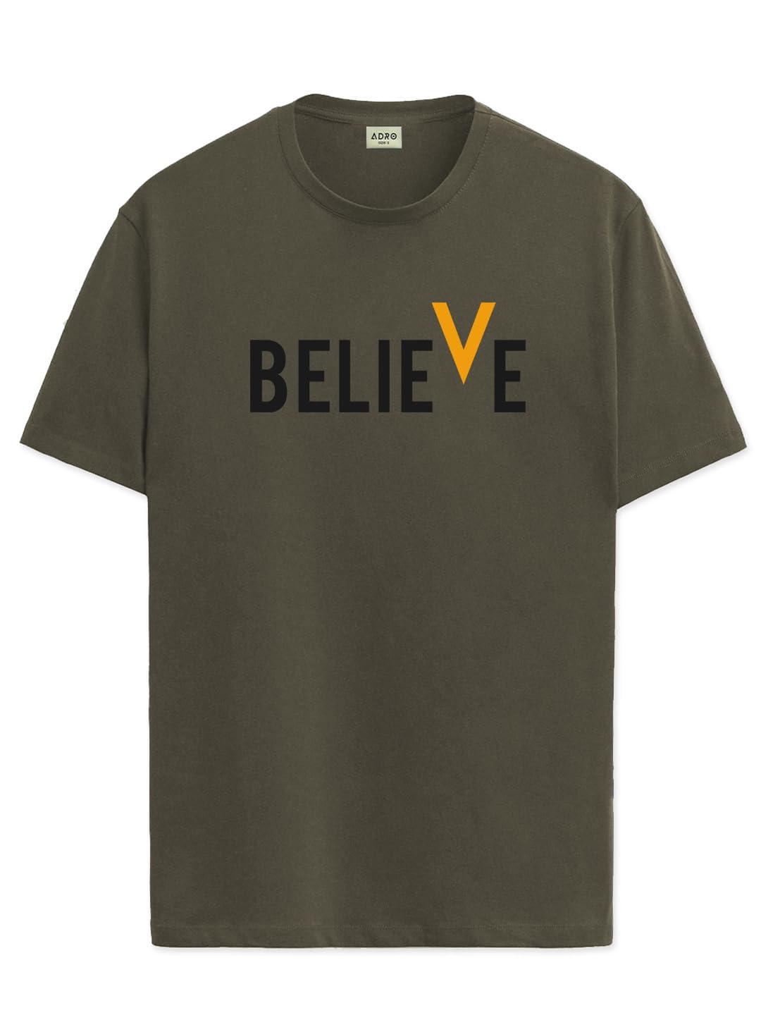 ADROMen's 100% Cotton Regular Fit T-Shirt