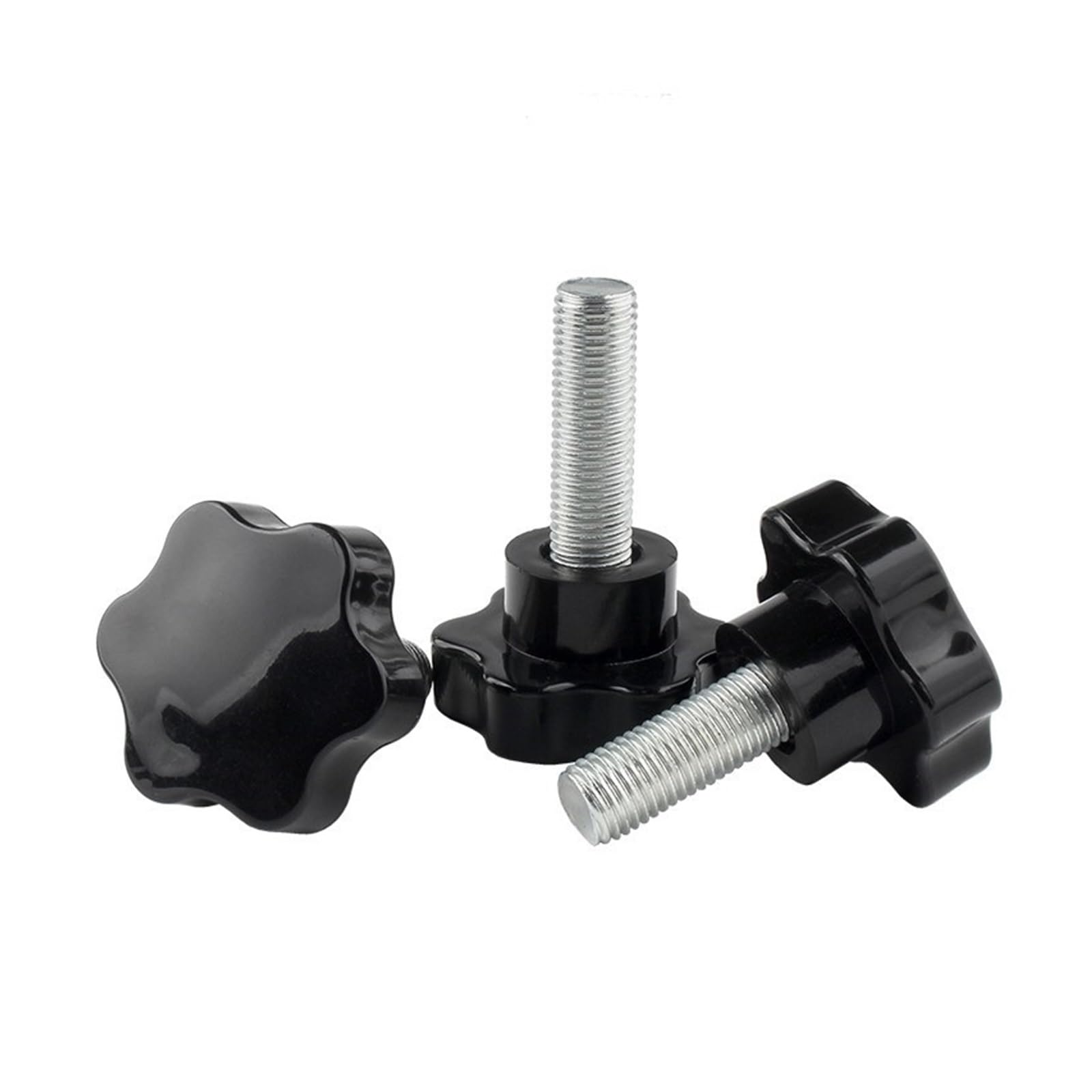 M4 M5 M6 M8 Viti di serraggio a mano in bachelite prugna Bulloni di serraggio a forma di stella in acciaio al carbonio (Size : M6x35mm 20pcs)