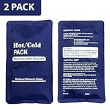 Hot and Cold Gel Ice Pack, 2 Packs 9" x 5" Microwaveable Reusable Compress Cold Therapy Pack for Treating Knee Arm Elbow Shoulder Back Ankle Neck Hip Wrist Injuries Instant Pain Relief