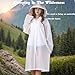 KVSXUIDU Men's and women's hooded long transparent rain poncho, white rain poncho - adult reusable EVA, men's and women's emergency rain gear, disposable raincoats. (5-piece set)