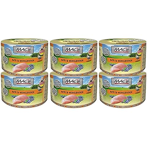 Mac's Cat Katzenfutter Pute & Heidelbeere Nassfutter Dosen 6x200g getreidefrei Cover