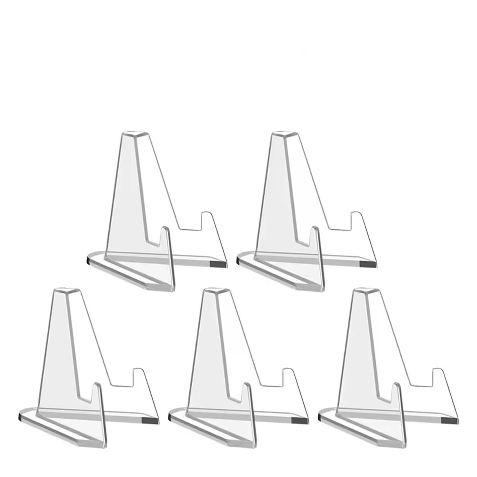 Zylven 10Pcs Transparent Acrylic Triangular Display Stand