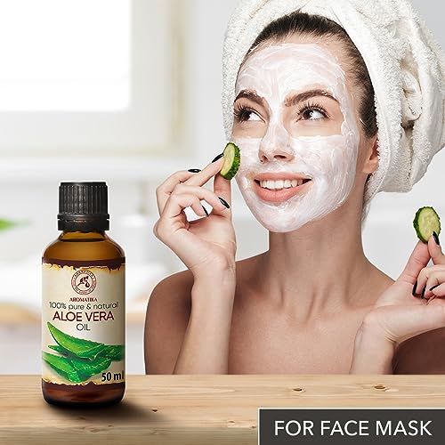 Aromatika Trust The Power Of Nature NATURAL OILS Aromatika Aloe Vera Oil 1.7 Fl Oz (50Ml) - 100% Pure & Natural - Aloe Barbadensis - Brasil - Care For Skin - Body - Hair Growth - Face Moisturizer - Baby Oils - Used For Massage thumb #5