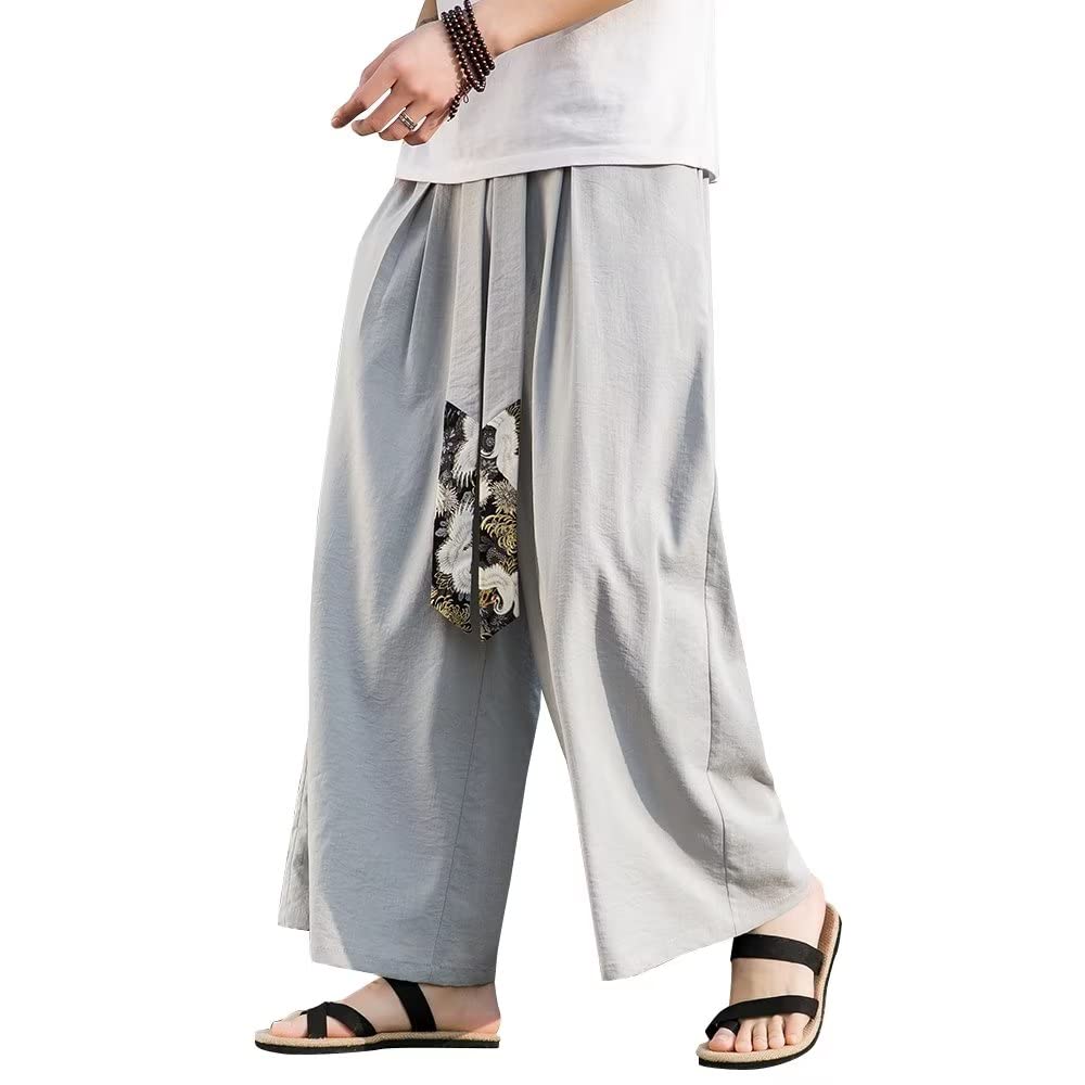 【 Yohji Yamamoto Y's】袴サルエルパンツ 麻 ベージュ 茶系 Amazon | [Yucahype] ワイドパンツ メンズ サルエルパンツ 夏 袴