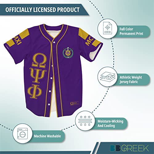 BBGreek Omega Psi Phi Fraternity Paraphernalia - Colección de camisetas de béisbol - Vendedor oficial miniatura 4