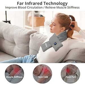 AKASO Heated Neck Wrap with 5000mAh Power Bank - Electric Heating Pad for Neck Pain Relief and Stiffness AKASO Heated Neck Wrap with 5000mAh Power Bank Electric Heating Pad for Neck Pain Relief and Stiffness