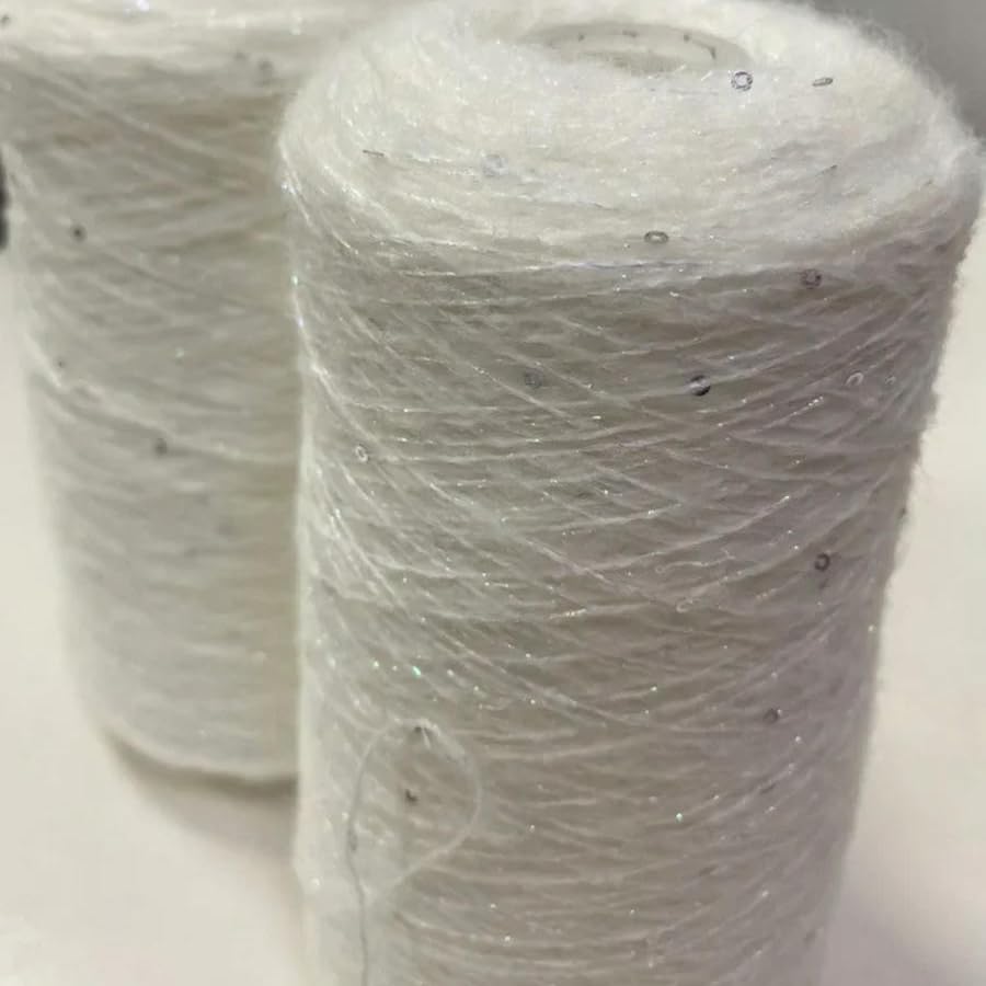 Hilo de Mohair de 250 g con Lentejuelas para Tejer a Mano, Gorros, chales, Bolsos, suéteres, Bricolaje, Hilo Fino y Suave.