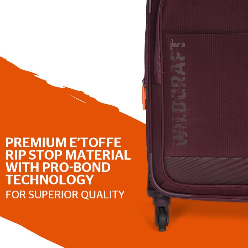 Image of Wildcraft Poly Ripstop Sirius Plus Luggage Bag /Trolley Bag /Suitcase for Mens & Womens | Unisex Luggage Bag with Wheels | Trolley Bag