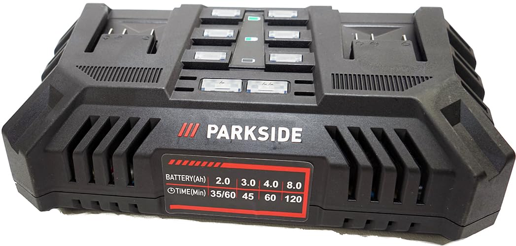 HEADNMORE® Bundle – Parkside® 20 V akumulator podwójna ładowarka PDSLG 20 + 2 x akumulator 4 Ah + breloczek do kluczy HEADNMORE®