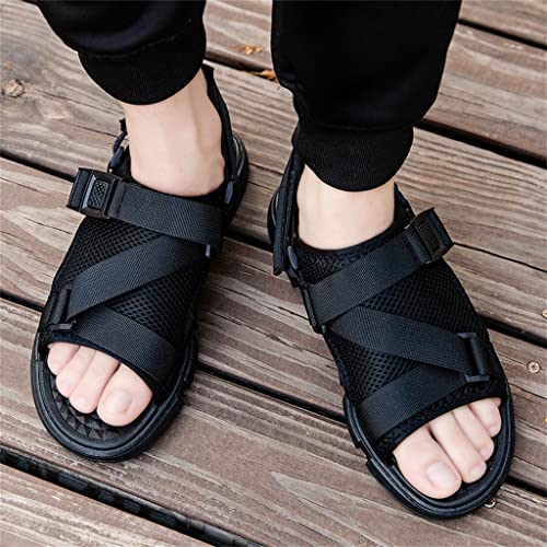 Men's Sandals Slip Thick Sandals Beach Shoes for Lovers Personality Outdoor Casual Shoes(White-Dinosaur Doodle4,44 Code)3