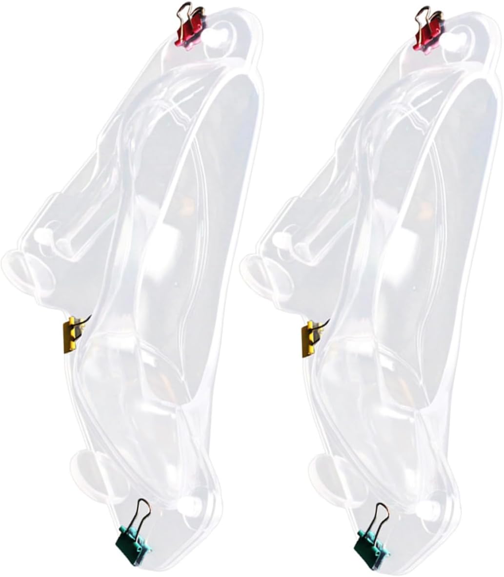 NUOBESTY 2pcs Clear High Heel Chocolate Mold Flexible Non-stick Baking Molds for DIY Candy Wear- Material for Home Pastry and Dessert Decoration