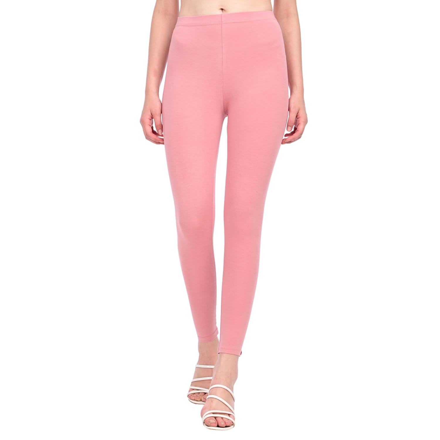 Onion Pink Ankle Leggings for Women Soft Stretch Casual Wear-picture-55