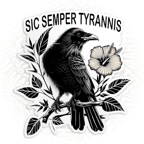 Sic Semper Tyrannis Sticker Progressive Protest Democrat Liberal Leftist Political Feminist Waterproof Vinyl Stickers for Laptop Water Bottle Cars Phone Case Decal Decor Stuff Gifts