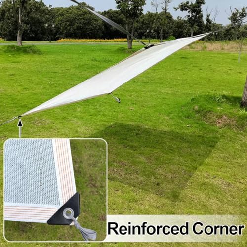 Filet d'ombrage blanc 60% avec oeillets bâche de protection solaire jardin et extérieur 2x10m - 4