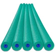 Tootle Noodle 5 Pack Foam Pool Noodles with Built-in Whistle, Buoyant, and Fun for Kids Water Play Pool Parties