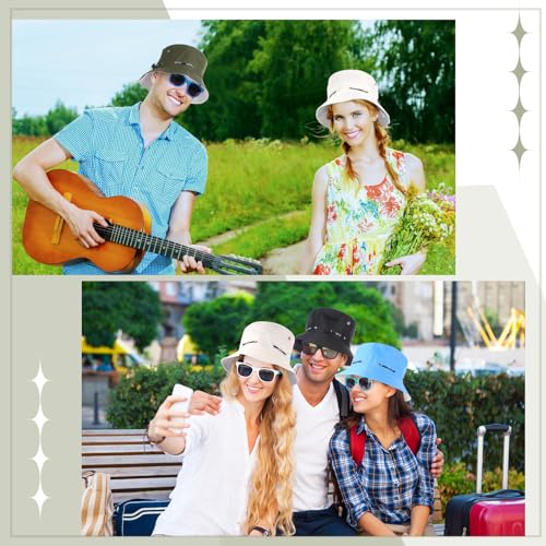 Image of Didaey 48 Pcs Bucket Hat Bulk for Women Men Fisherman Adjustable Summer Hat UV Protection for Outdoor Fishing Hiking Beach