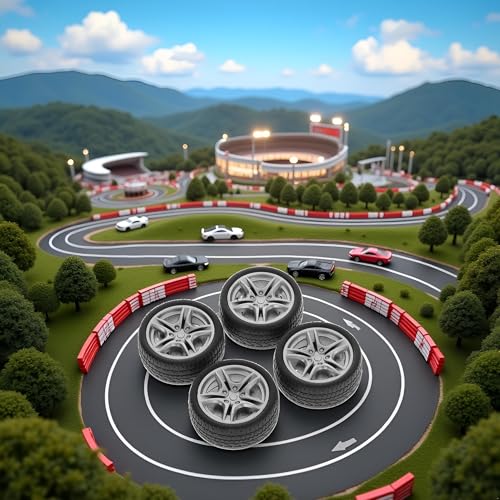 4 Pcs Toy Car Black Tires,48mm Simulation Rubber Wheel Tire Wheel Toy Model DIY RC Spare Parts Easy Installation Small in Size,Tire and Wheel Sets,Remote and App Controlled Vehicles and Parts - Thumbnail 5