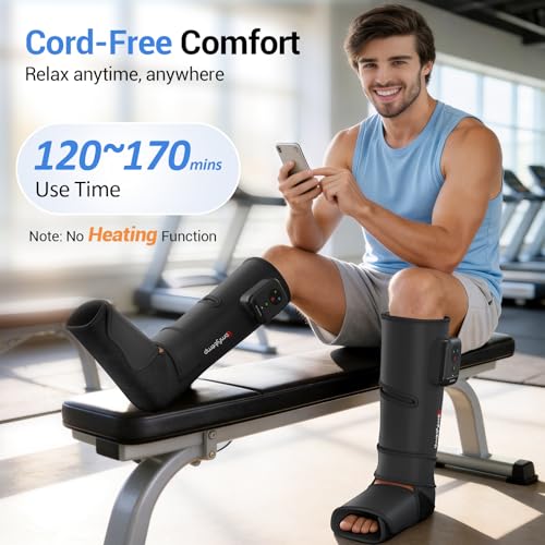 Image of Comfytemp Cordless Air Compression Leg Massager for Circulation and Pain Relief FSA, Portable Foot and Calf Compression Boots for Varicose Veins, HSA Eligible, Ideal for Mom Dad (Fit Calf 13 inch~19 inch)
