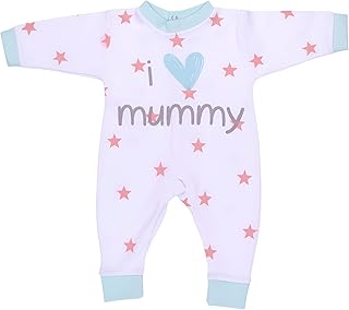 سالوبيت بكباسين وأكمام طويلة مطبوع عليه عبارة Love Daddy للبنات ملابس نوم للأطفال الرضع والصغار من بابيون، عبوة من قطعة واحدة