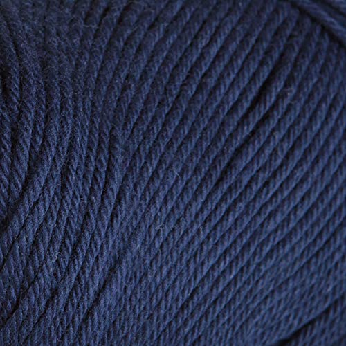 Image of Knit Picks Dishie Blue Worsted Weight 100% Cotton Yarn for Crocheting | 100g of solid colored yarn in Navy color for dishcloths, machine washable.