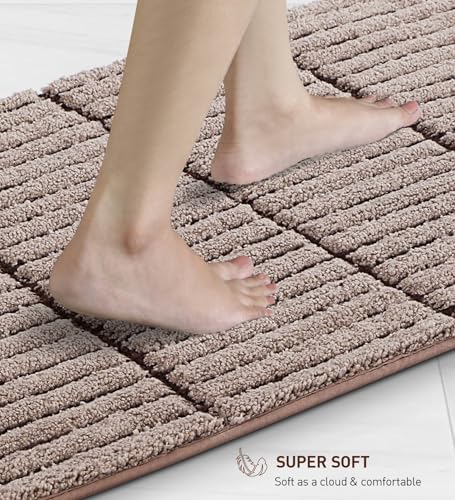 Image of Obsessions Soft & Plush Bath Mat | Quick Dry, Stain & Skid Resistant | Luxuriously Soft, Long Lasting Color | TPR Latex Backing, Size 50x80 cm, Brown